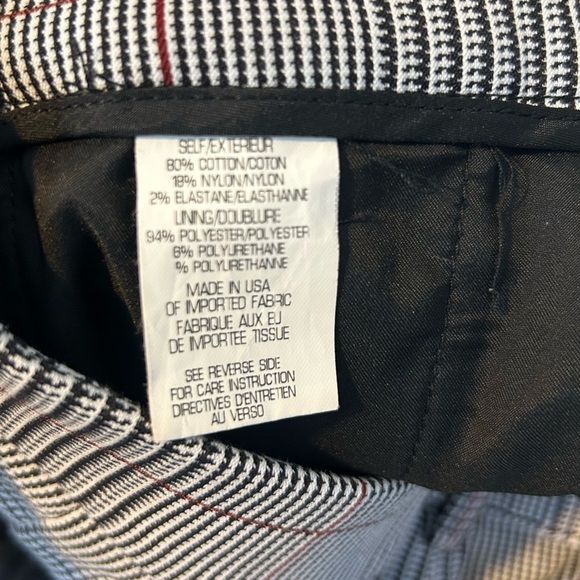 Theory Window Pane Plaid Cropped Ankle Trouser Pants Size 10 - Picture 12 of 12